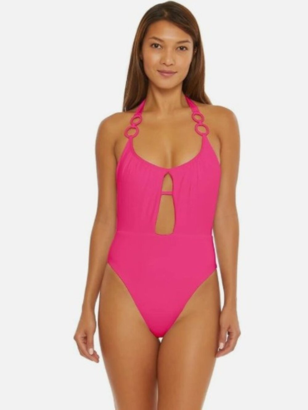 TRINA TURK Bright Pink 1 Pc Swim & Spa Collection Swimsuit Sz 10 NWT SRP $162